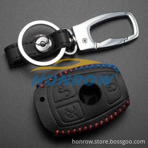 Be 3 button key leather case used for C180 C260 C-class E-class GLK ML S-class